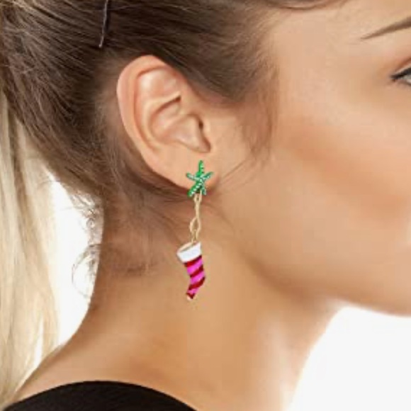 New Betsey Johnson
Stocking Candy Cane Non-Matching Earrings - Picture 5 of 7